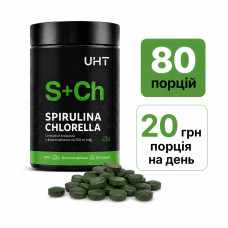 UHT Спирулина + Хлорелла в форме таблеток 400г (800 табл. по 500мг)