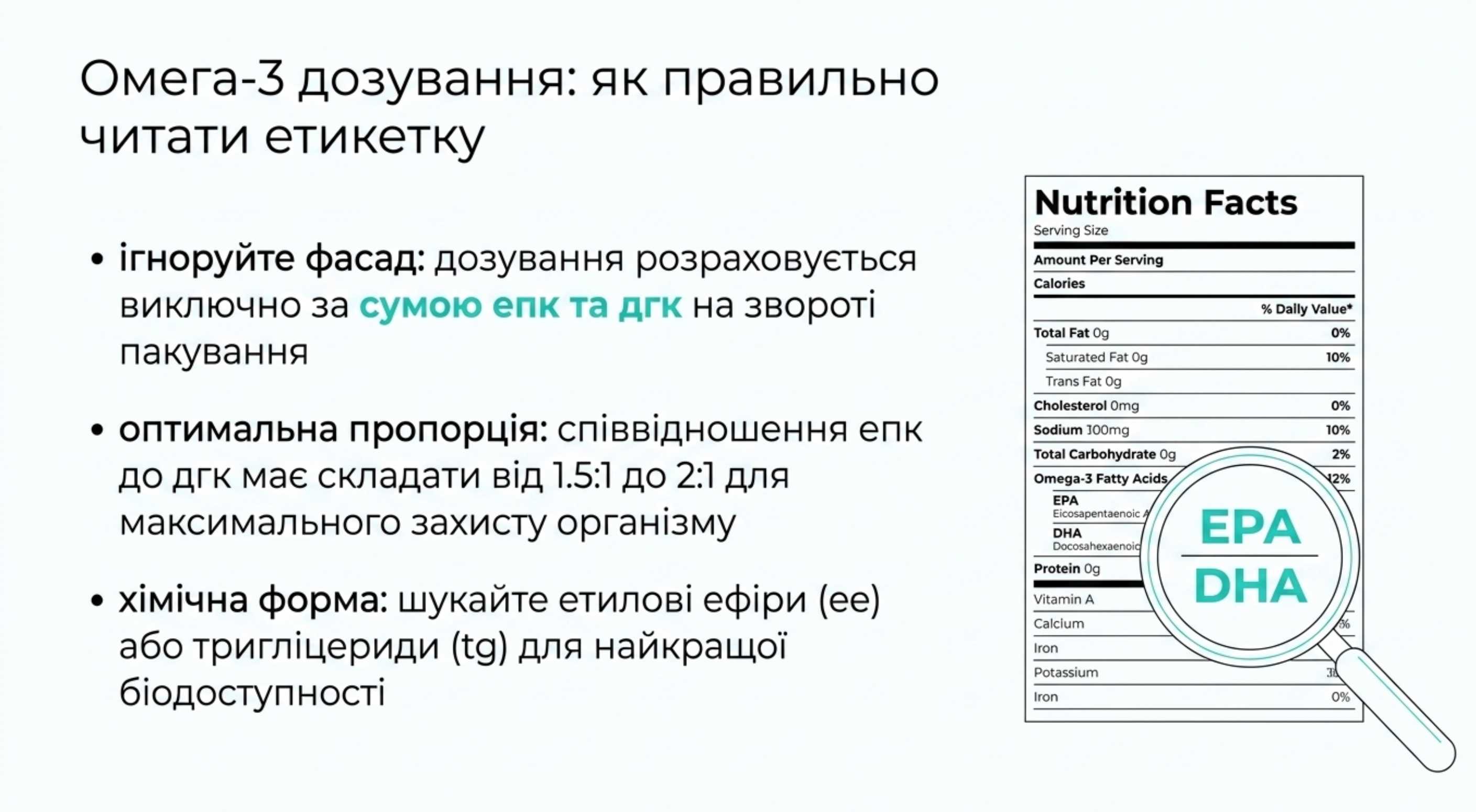Як правильно читати етикетку. Омега 3 дозування для жінок