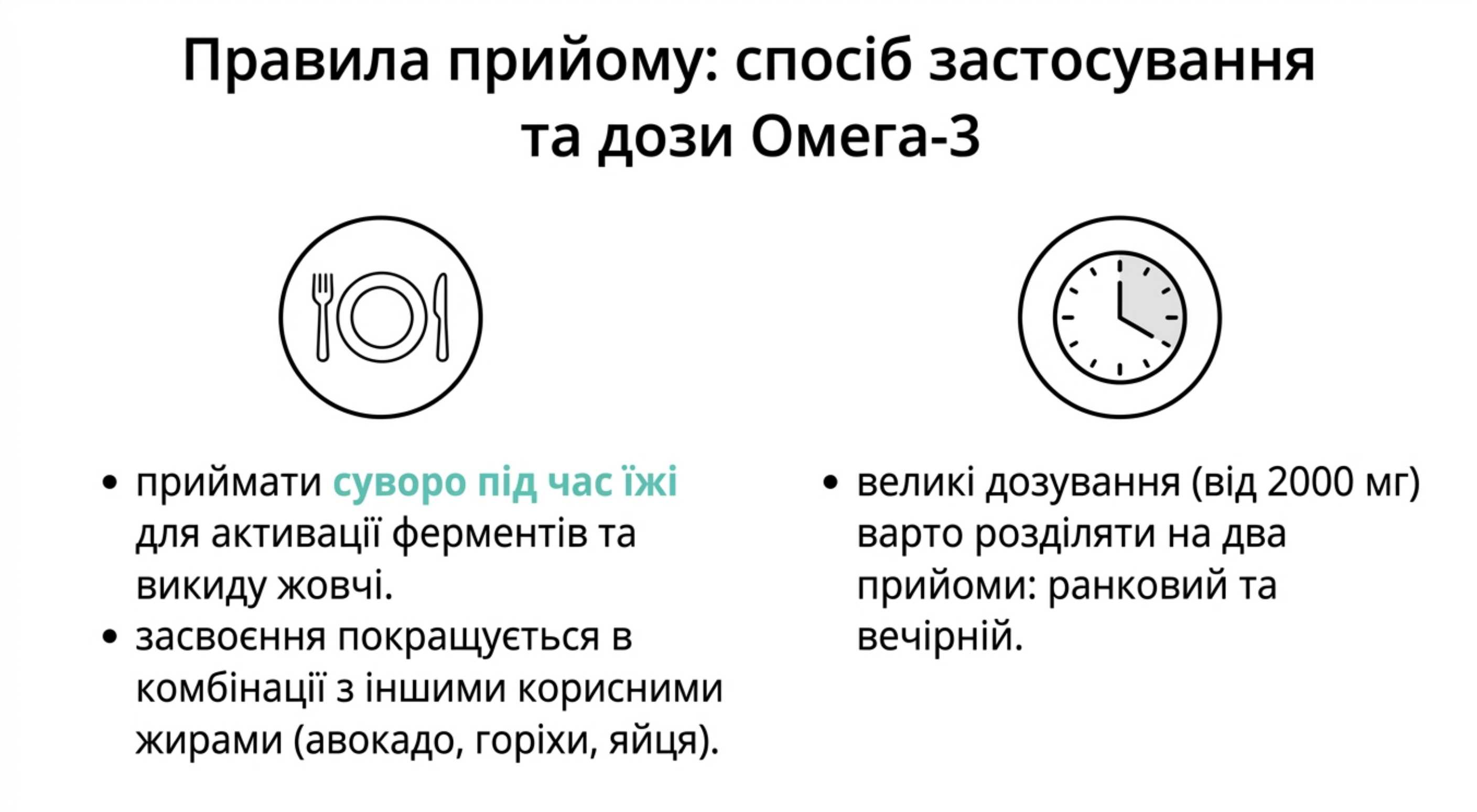 Правила прийому. Омега-3 спосіб застосування і дози