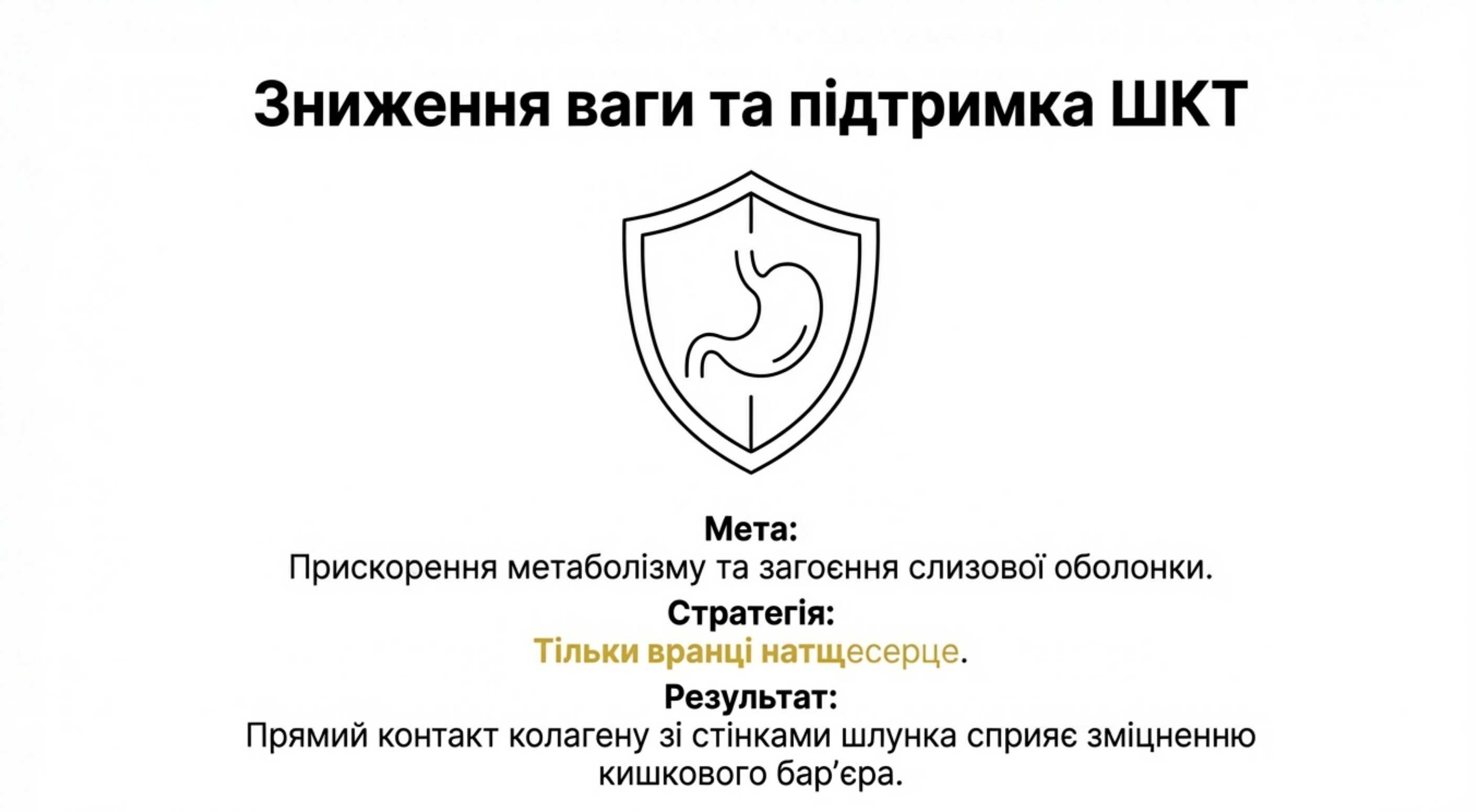 Протокол 3: Зниження ваги і підтримка ШКТ