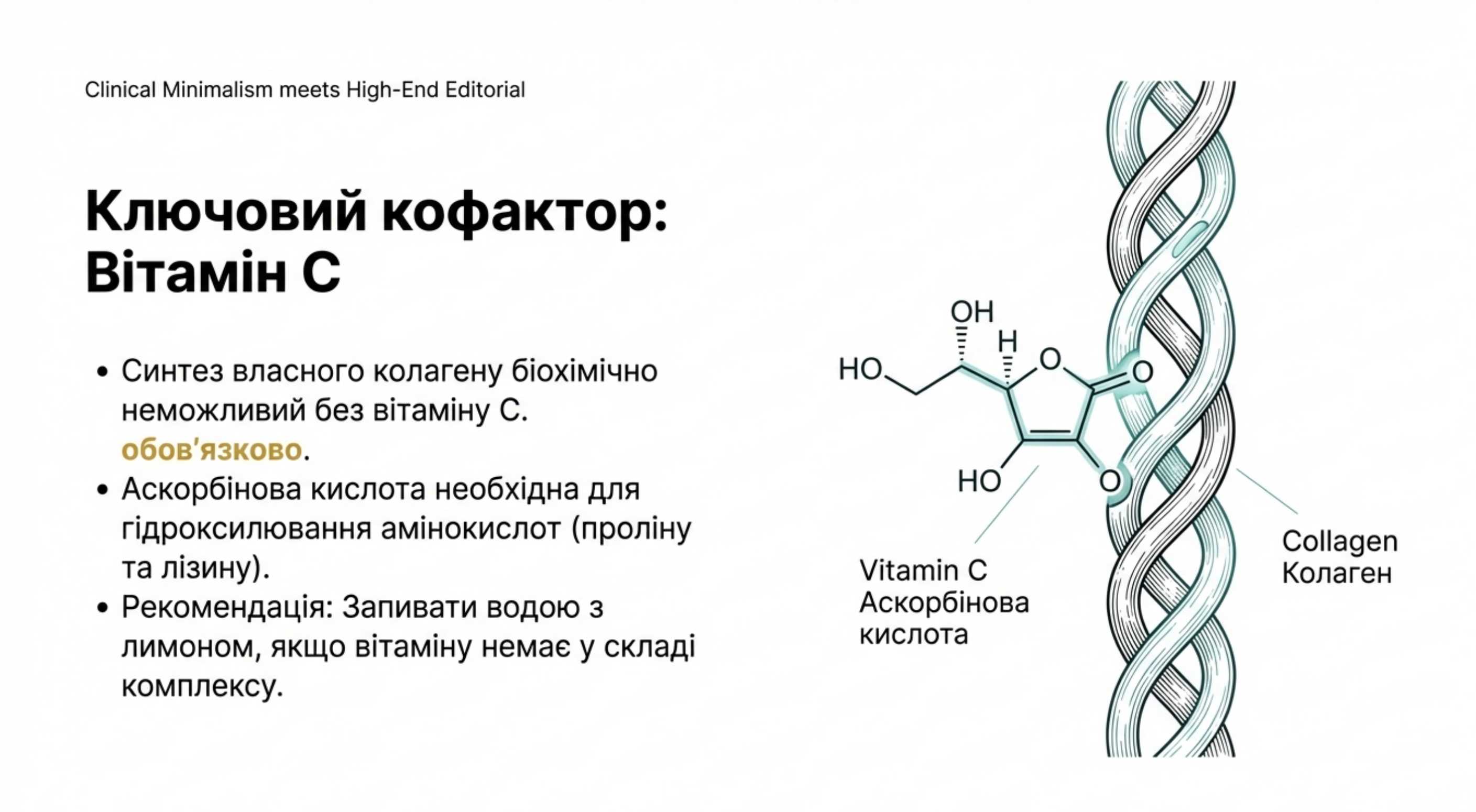 Роль Вітаміну С і кофакторів