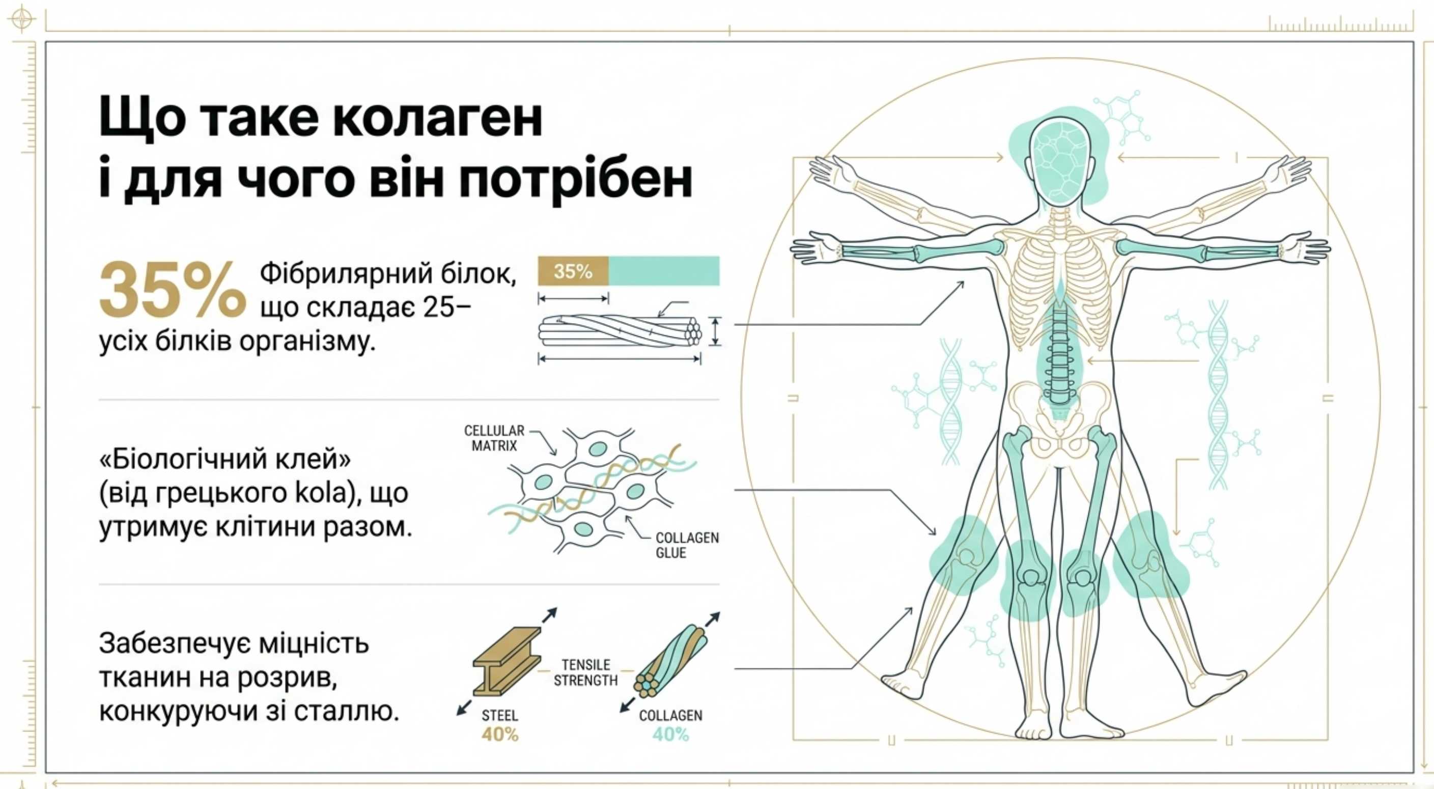 Ключові функції (Role of Collagen):