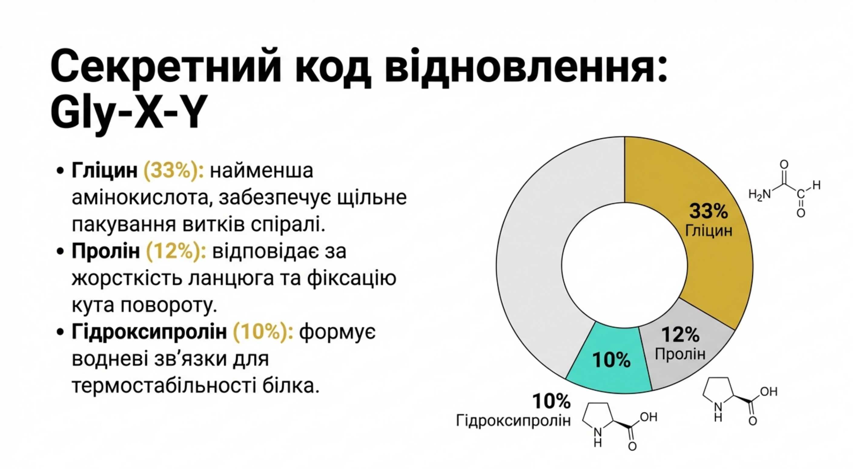 Амінокислотний склад коллагена. Секретний код відновлення