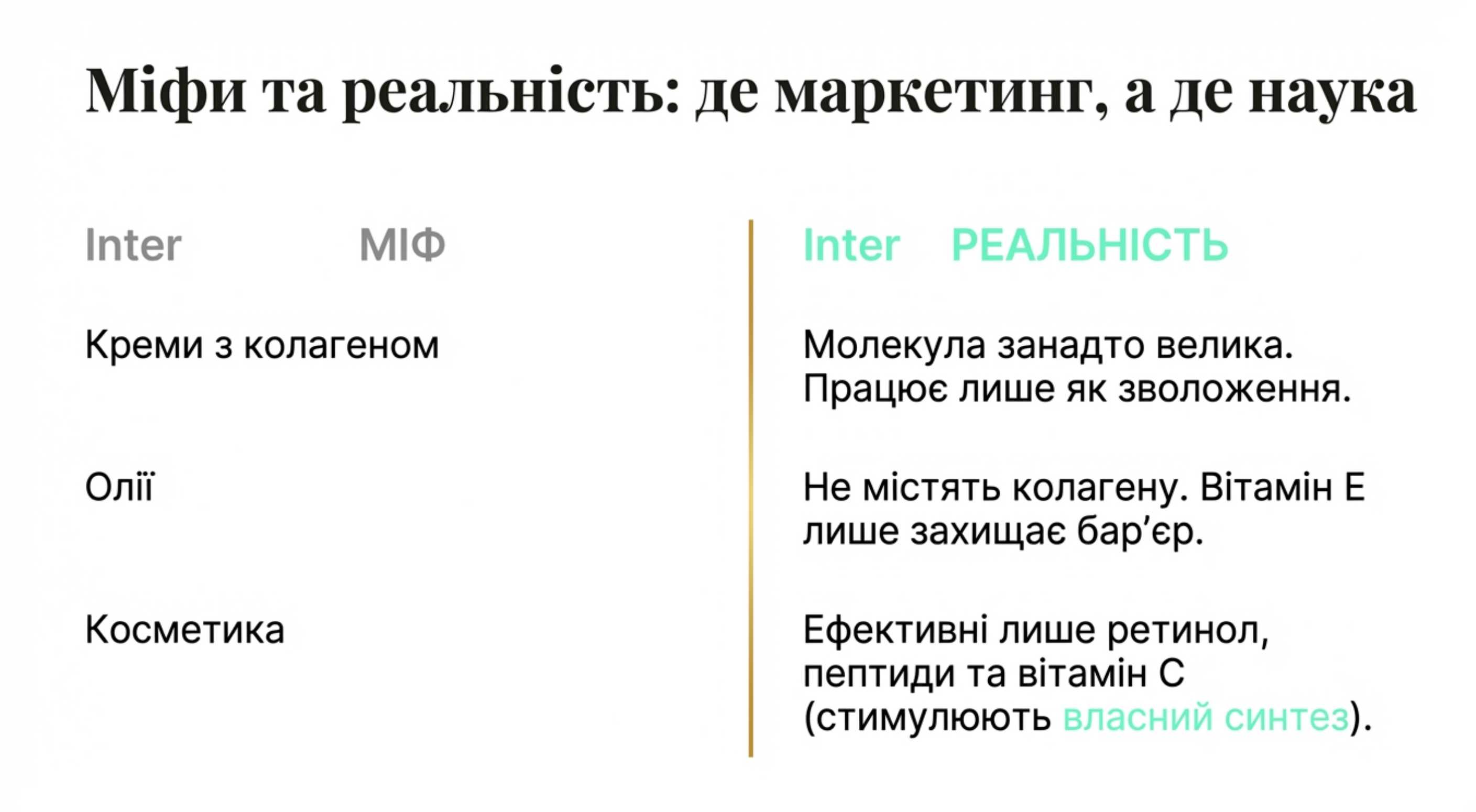 Масла і косметика. Реальність і міфи