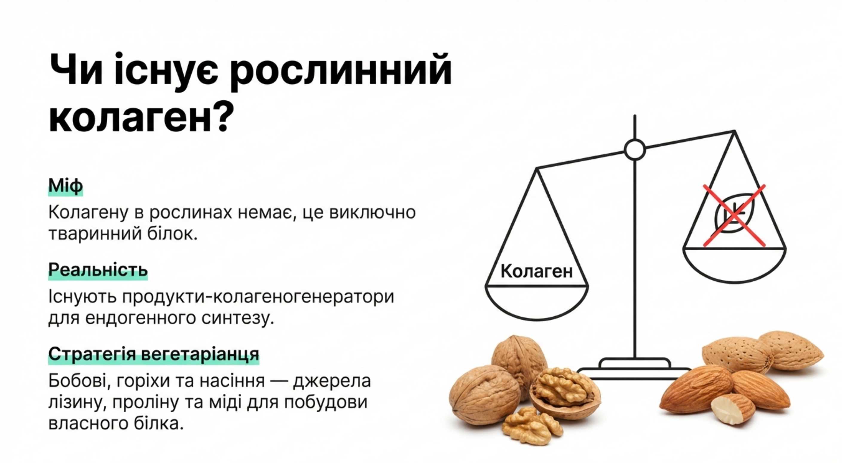 Рослинні міфи. В чому міститься природний коллаген для вегетаріанців