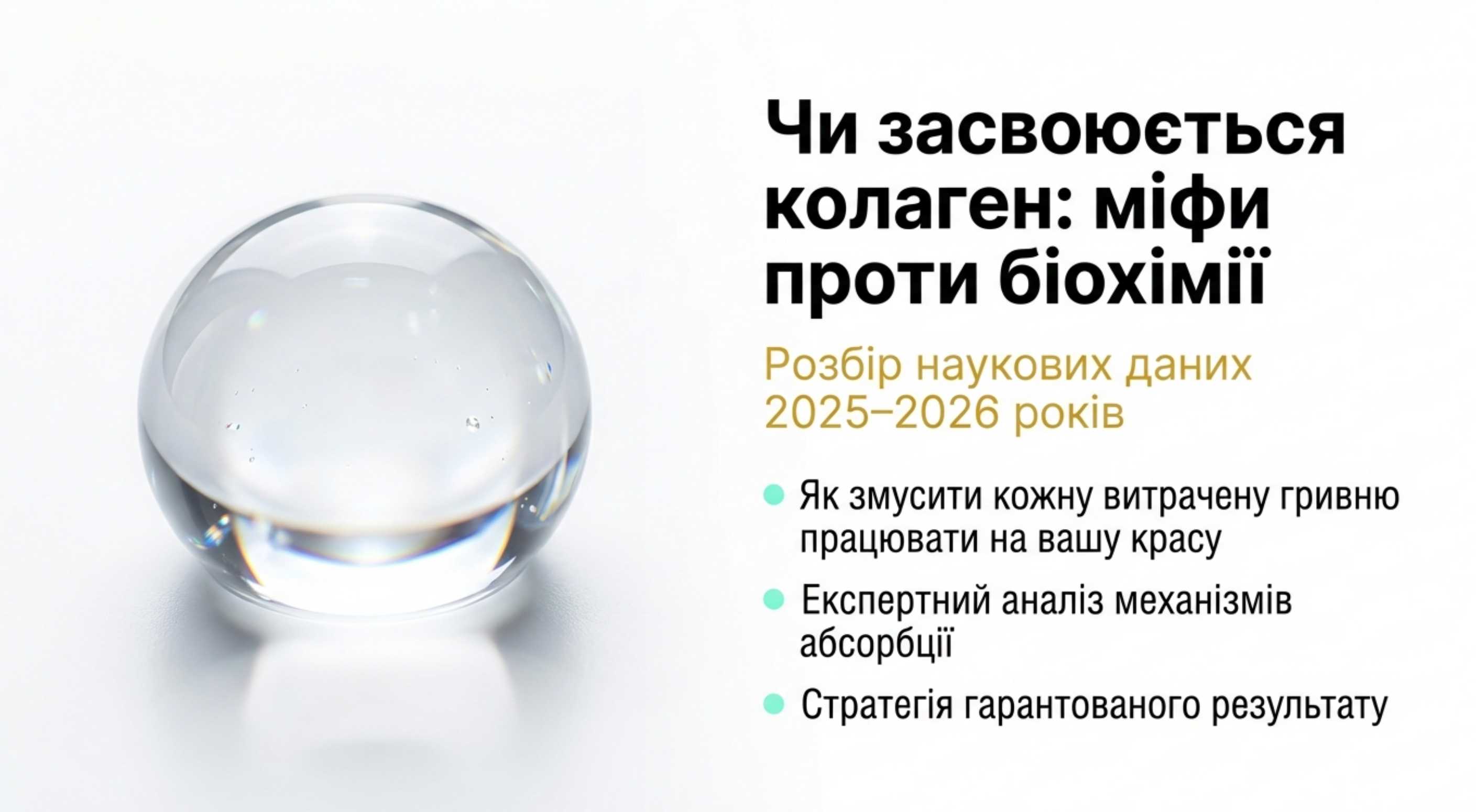 Біохімія процесу. Міф про те, що коллаген не засвоюється