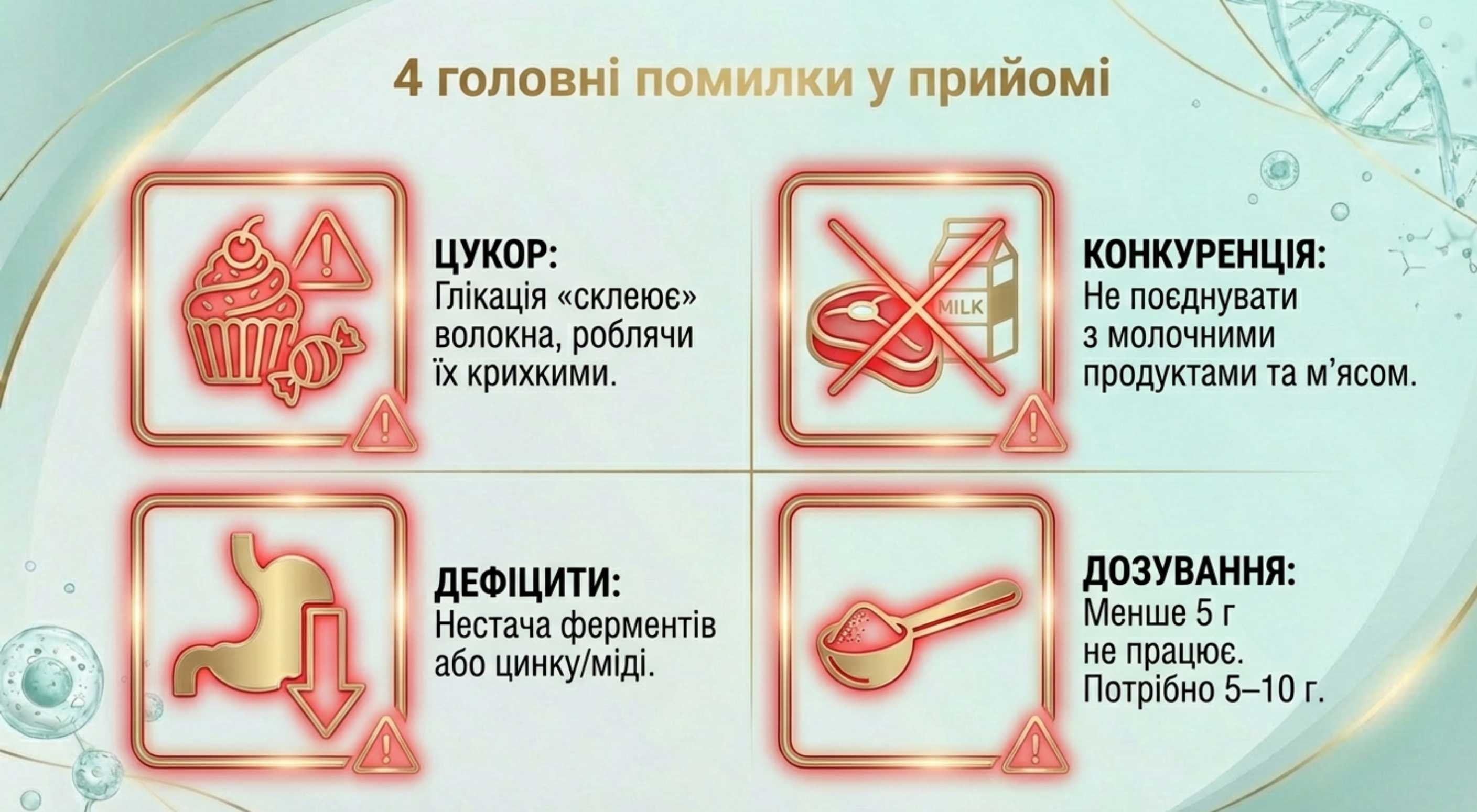 Чому коллаген не засвоюється. 4 головні помилки