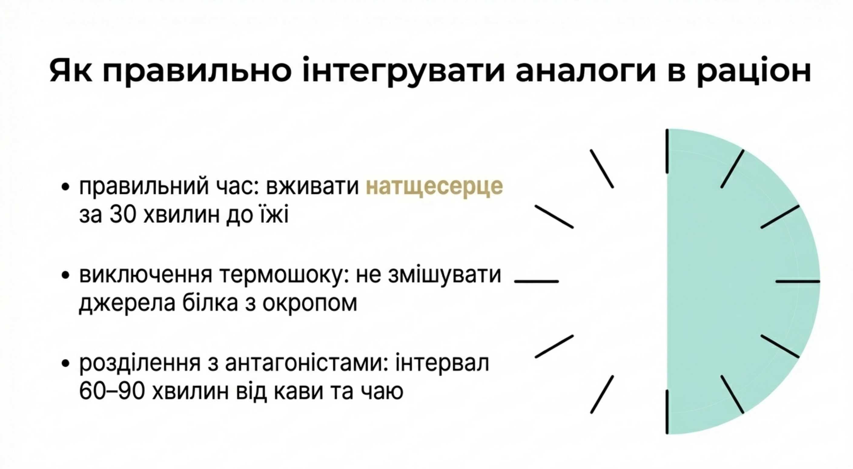Покрокова методологія. Як впровадити аналоги у свій раціон