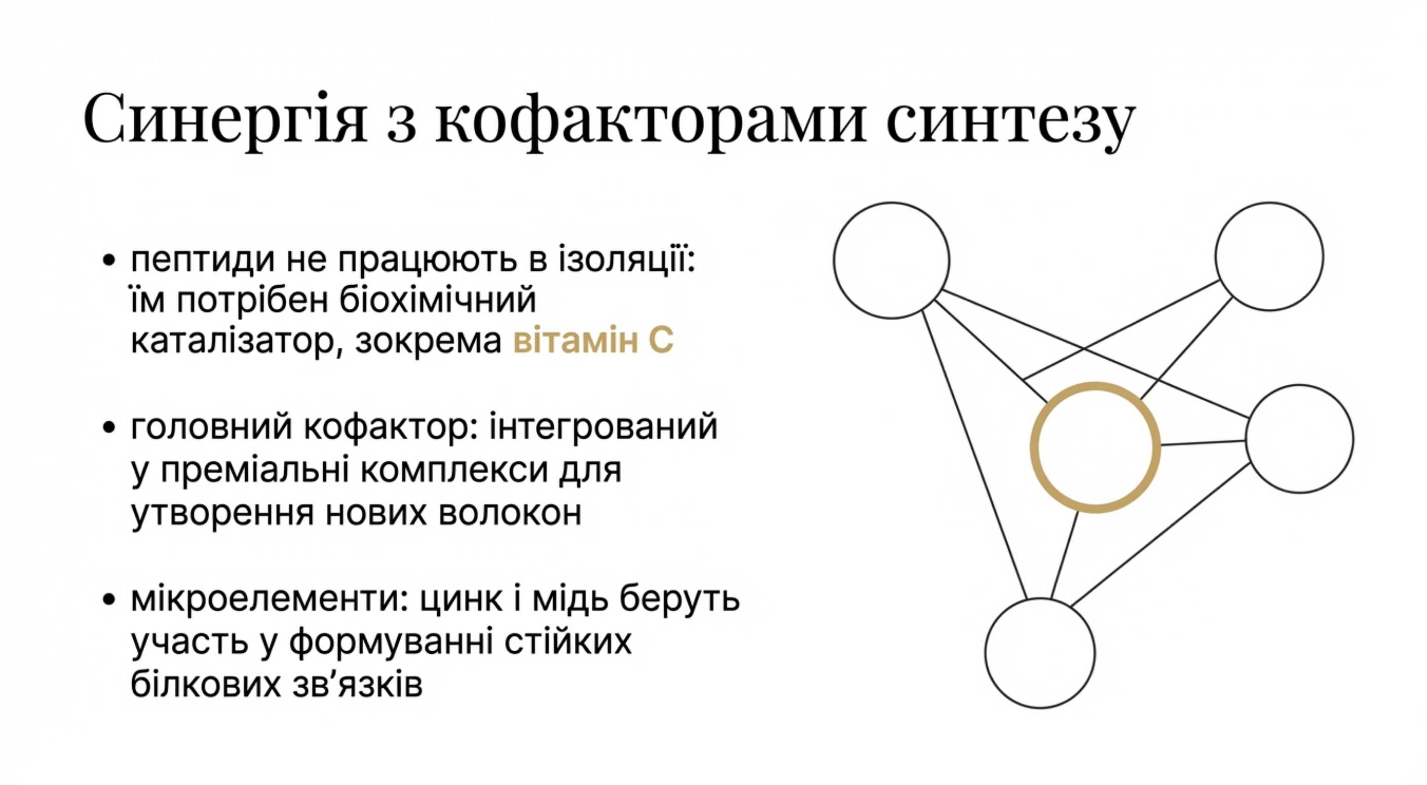 2. Синергія з кофакторами синтезу