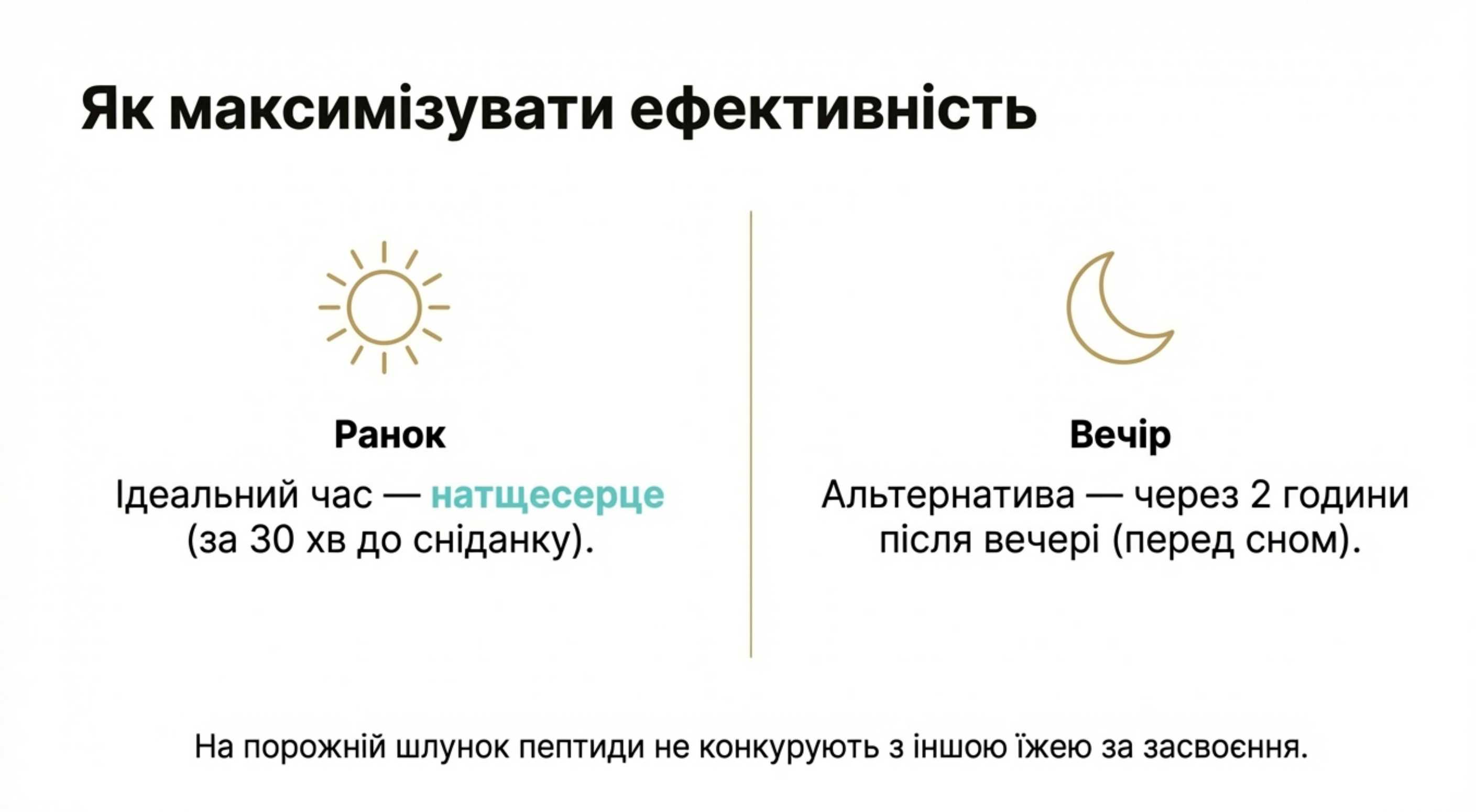 Стратегія прийому в залежності від віку і цілей