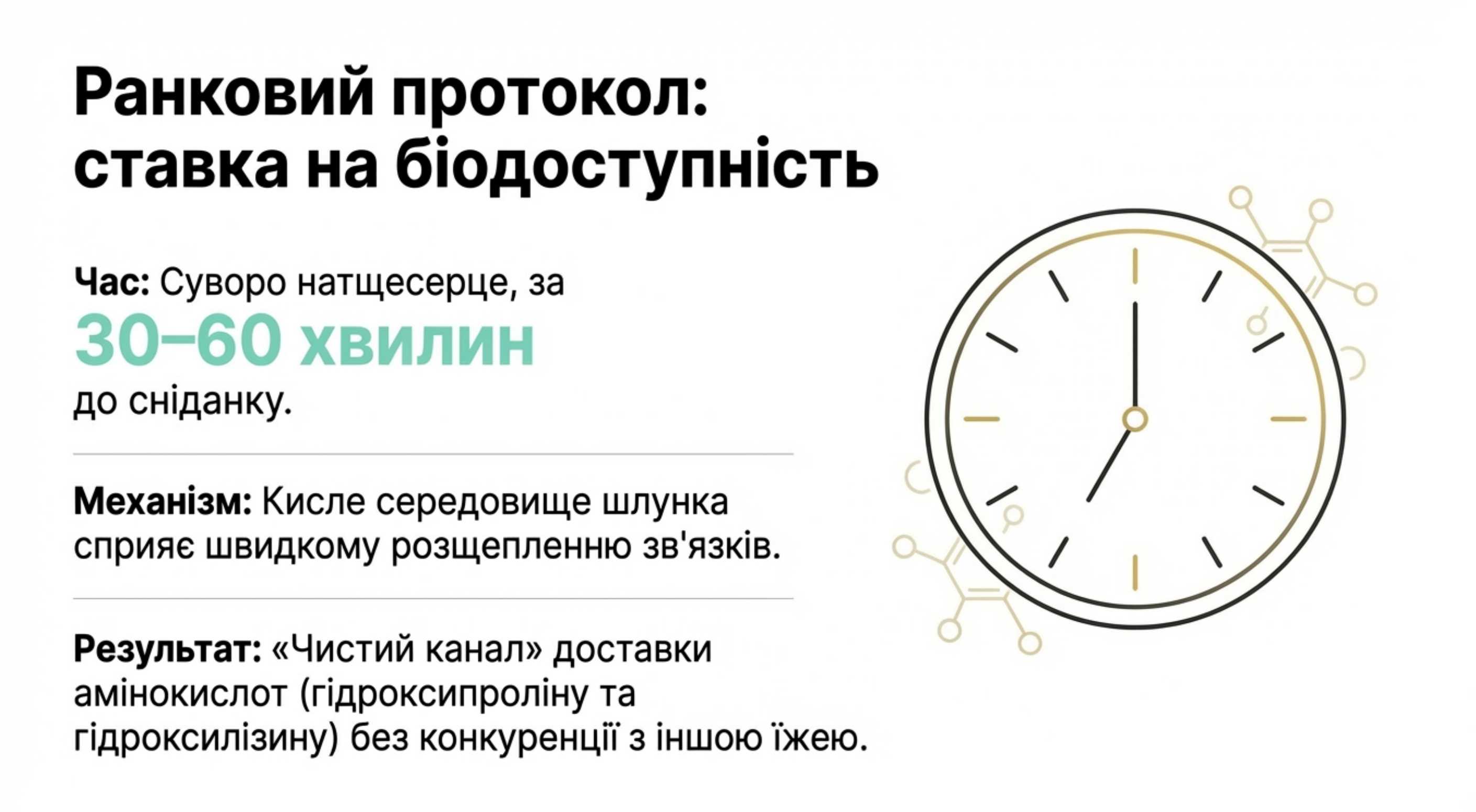 Ранковий протокол. Ставка на максимальну біодоступність