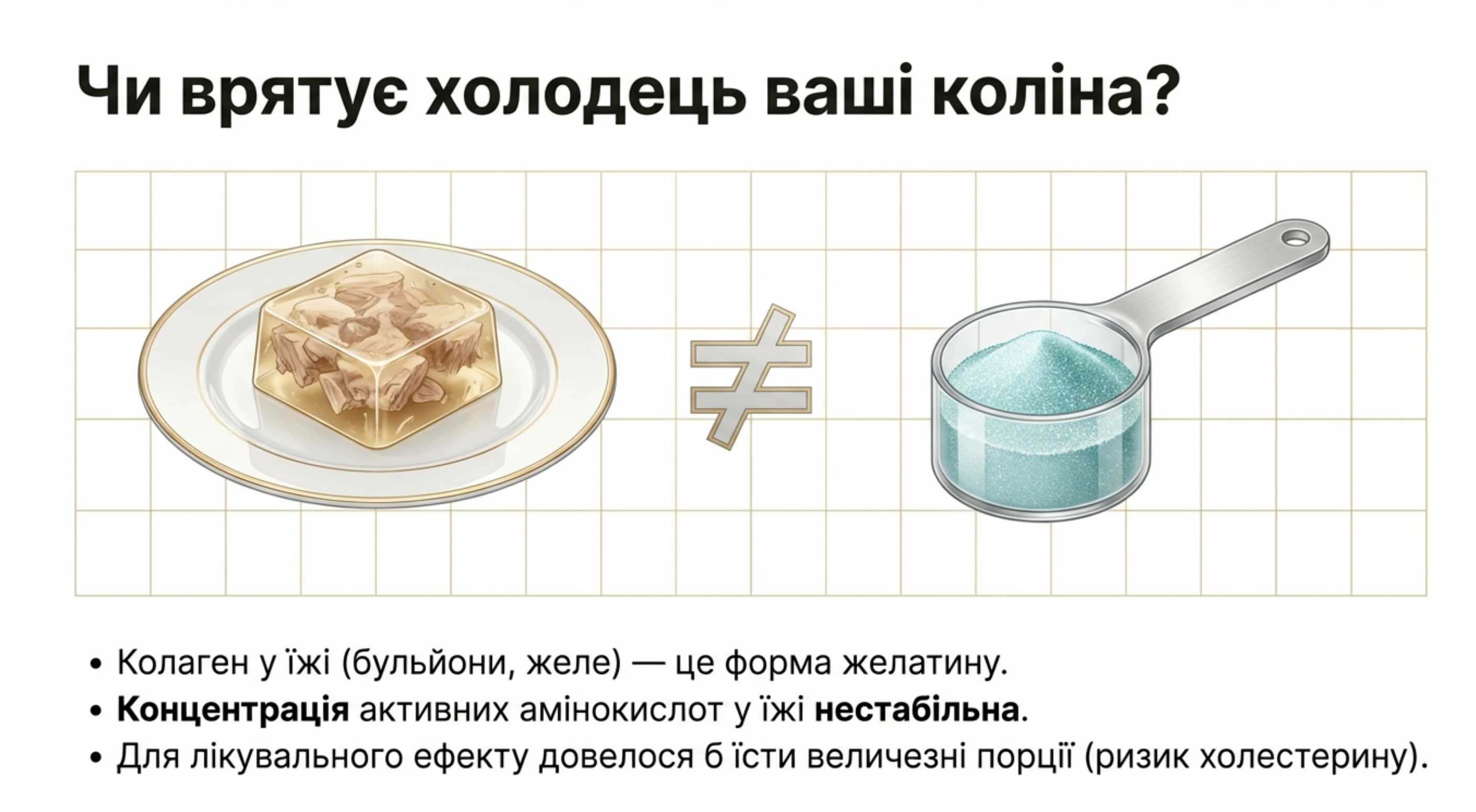 Коллаген для суглобів у продуктах харчування