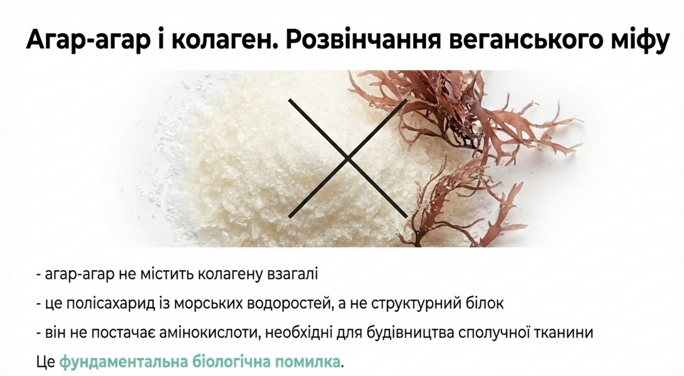 Агар-агар і колаген. Спростування популярного міфу