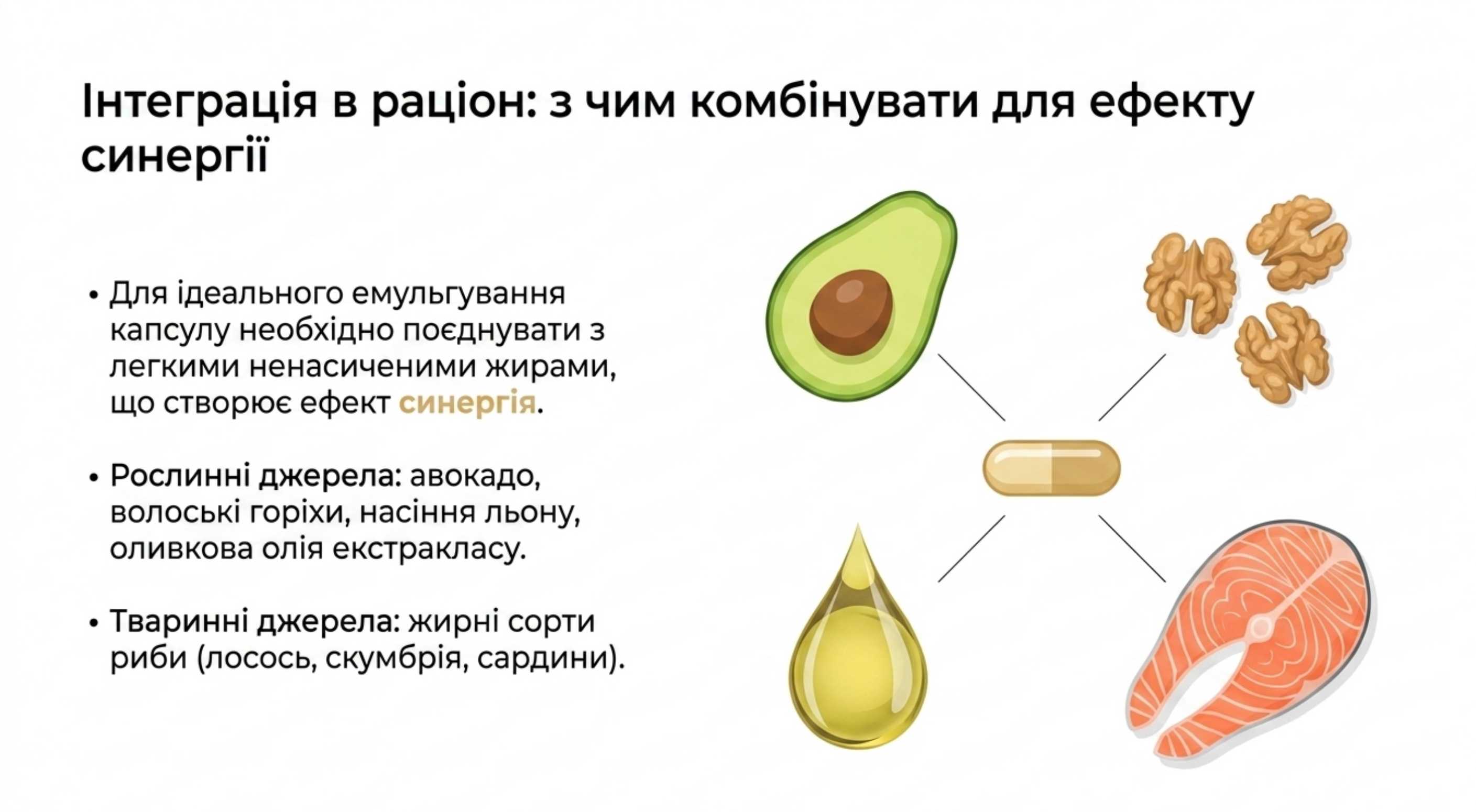 Інтеграція в раціон. З чим комбінувати для ефекту синергії