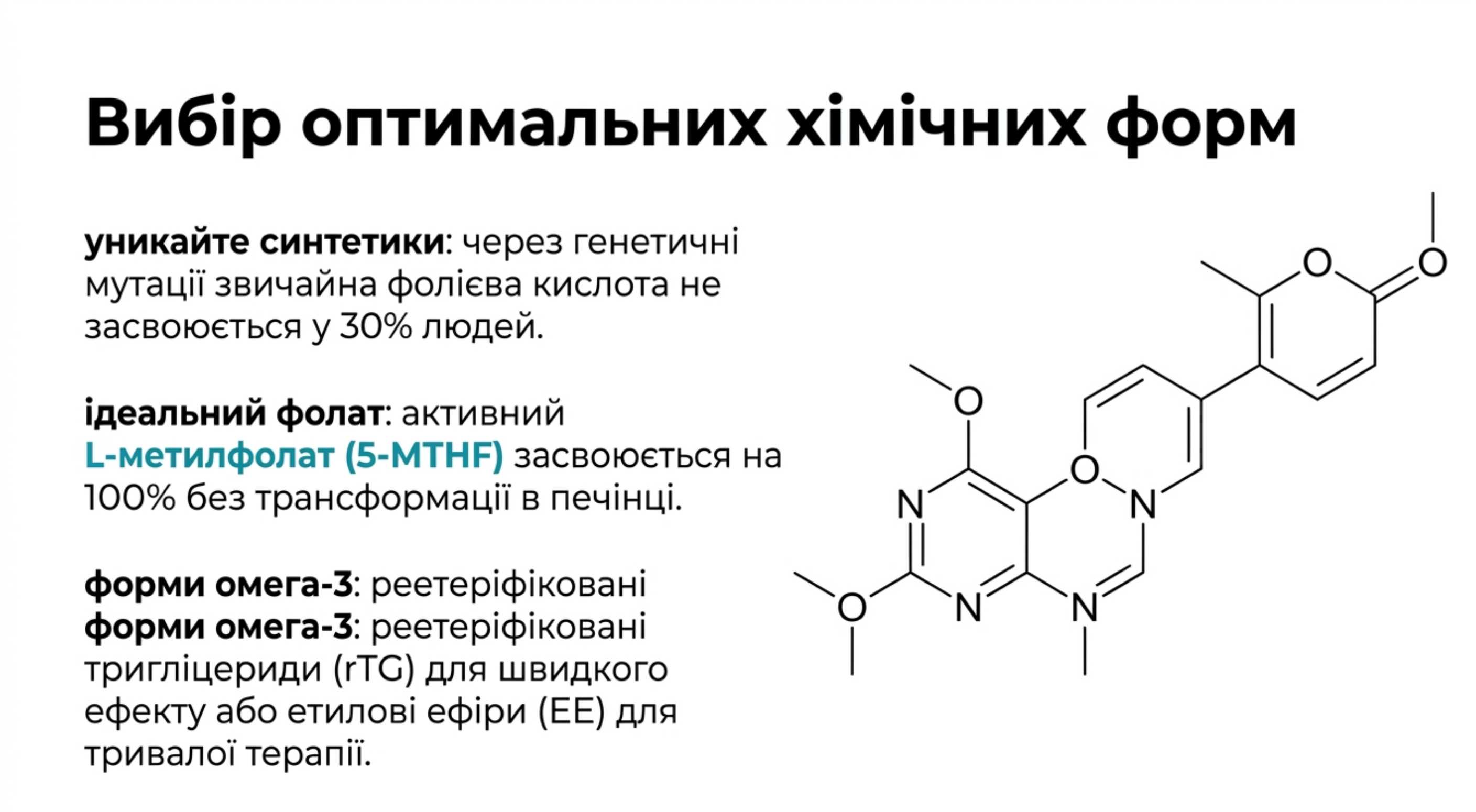 Фолиевая кислота и омега 3. Выбор оптимальных химических форм