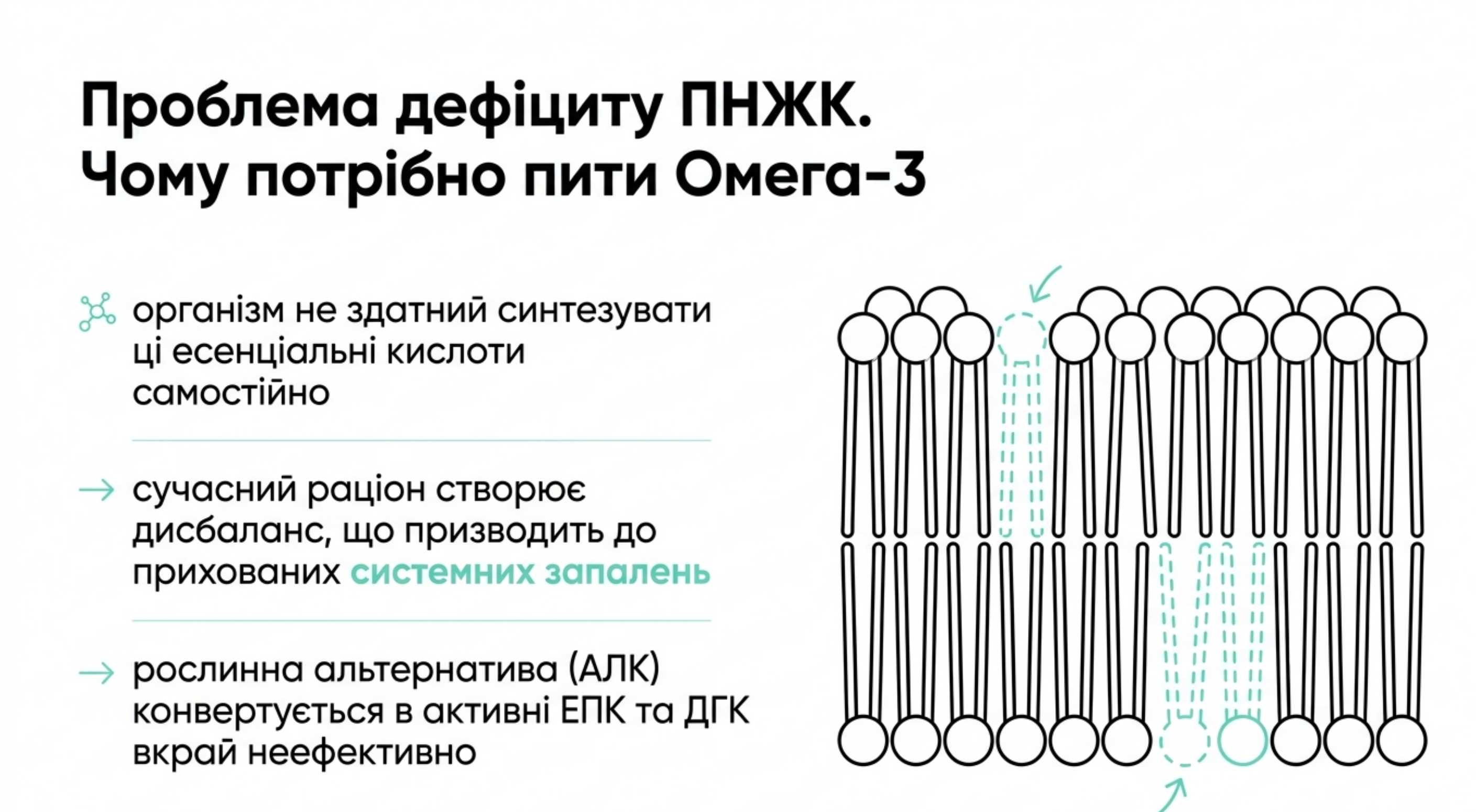 Проблема дефіциту ПНЖК. Чому потрібно пити омега 3