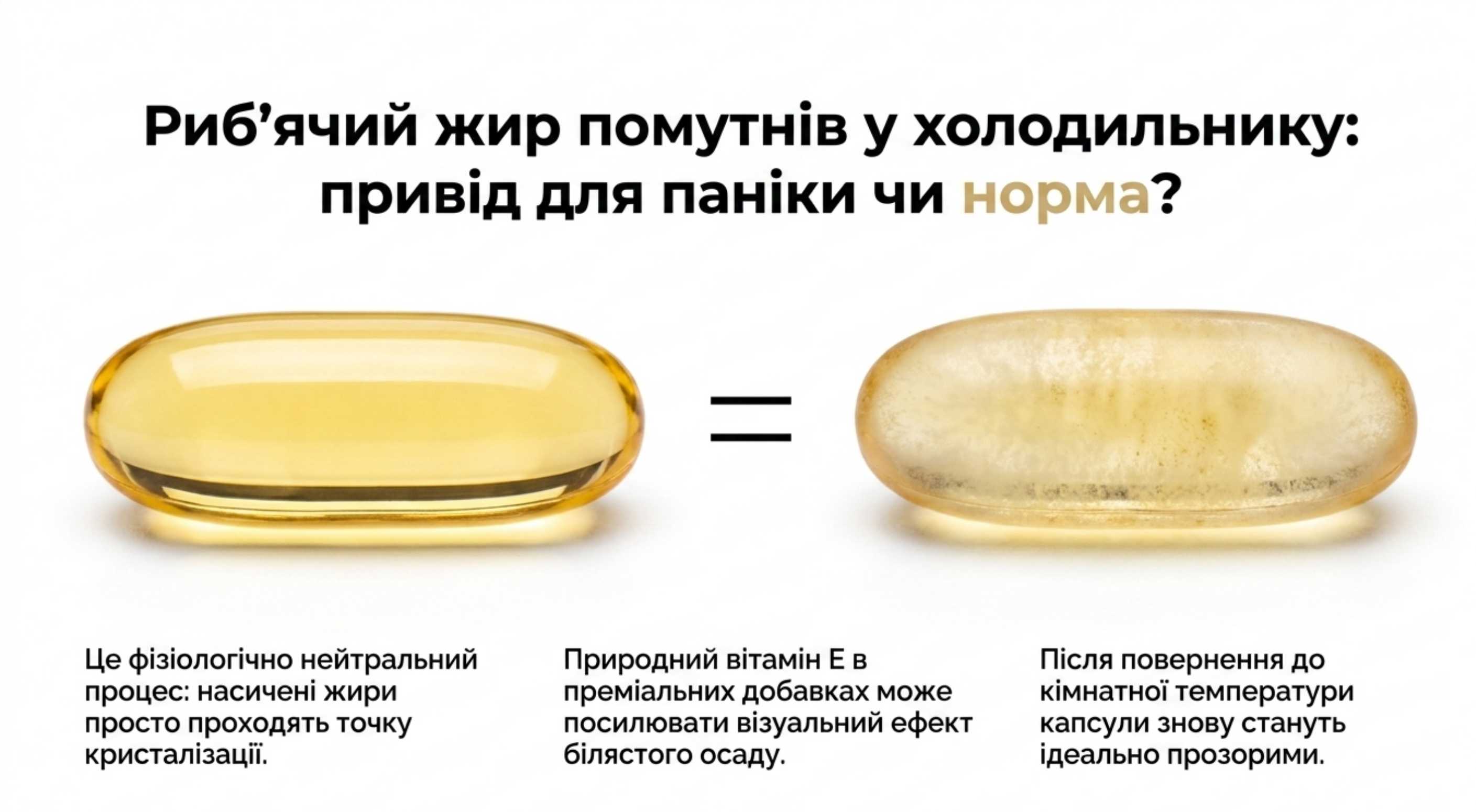 Риб'ячий жир помутнів у холодильнику: привід для паніки чи норма?