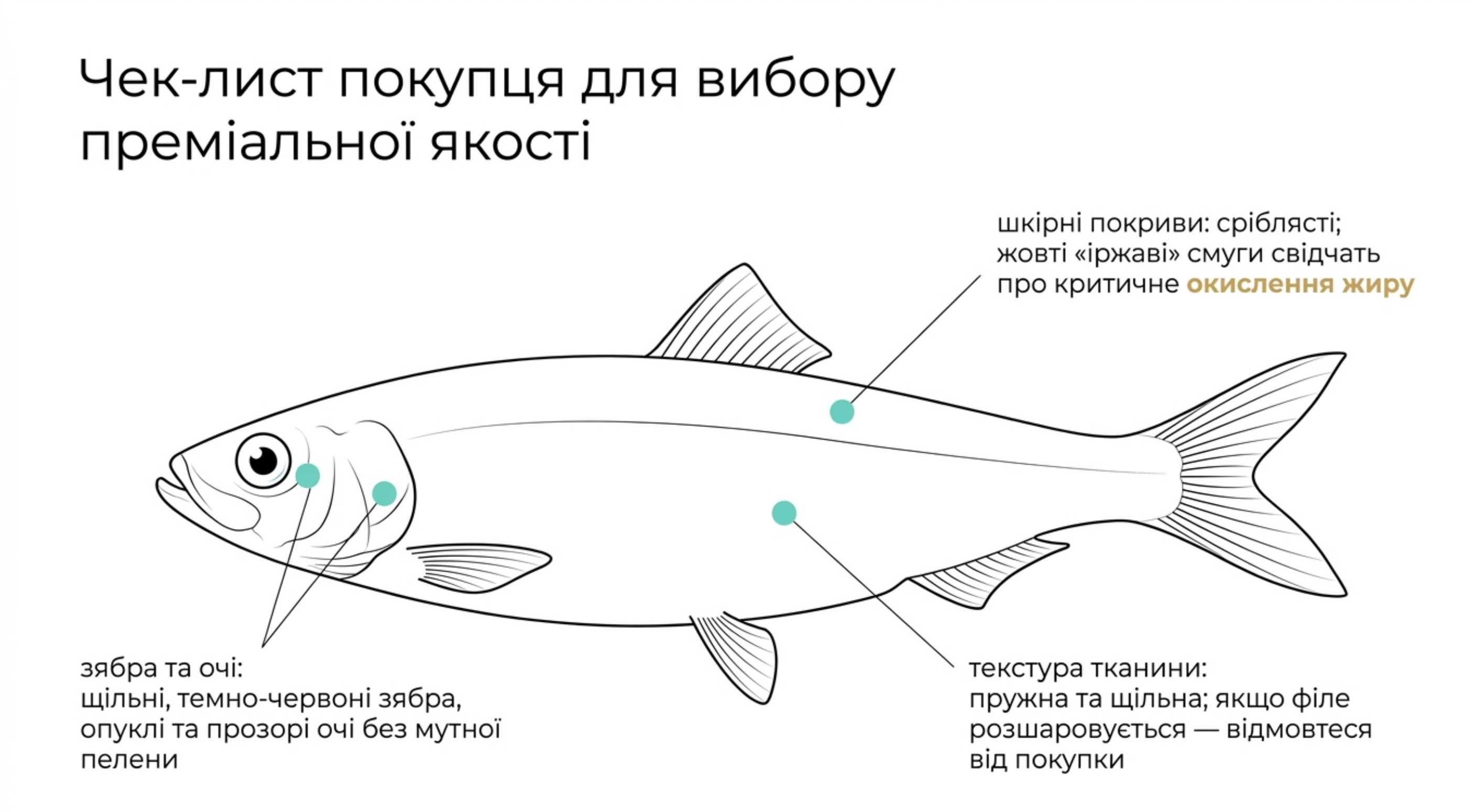 Ключевые маркеры качественной рыбы: